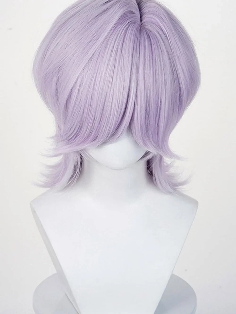 Cosplay Wig Anime Short Straight Synthetic Hair for Halloween Costume (Light Pur